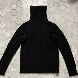 Classic J. Crew cable knit black sweater size Med